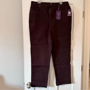 NWT size 16 coffee brown Gloria Vanderbilt Amanda slimming jeans
